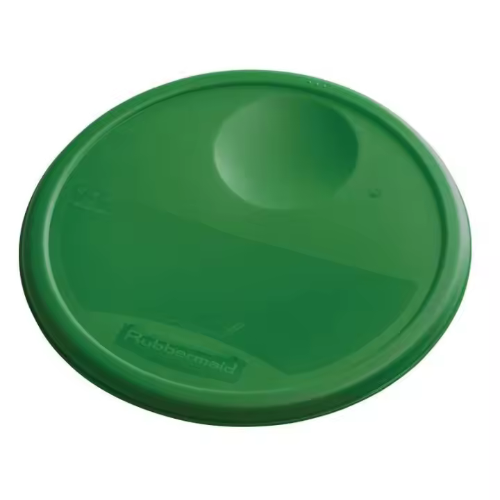 Cubo de Basura Rubbermaid Tapa Redonda Verde 11,35 L - Resistente - 1