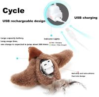 Juguete Interactivo Para Gatos Y Perros Con Algodón PP Y Tela Squeaky Recargable Por USB Bird Patrón Activado Por Toque Incluye Catnip - details 4