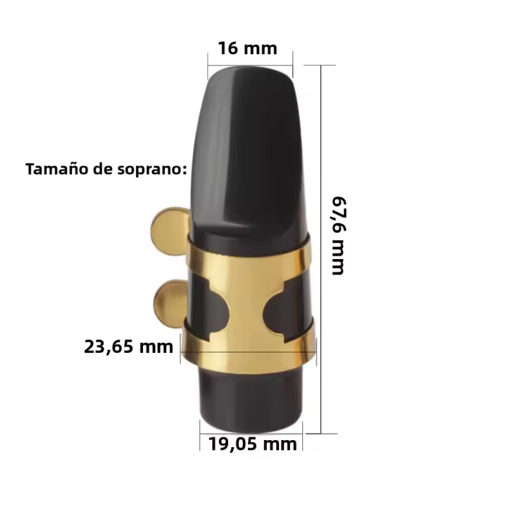Mandíbula De Saxofón Alto Tenor Soprano Plástico Con Tapa Y Hebilla De Metal Requinto Dental De Madera Instrumento Accesorios - 1