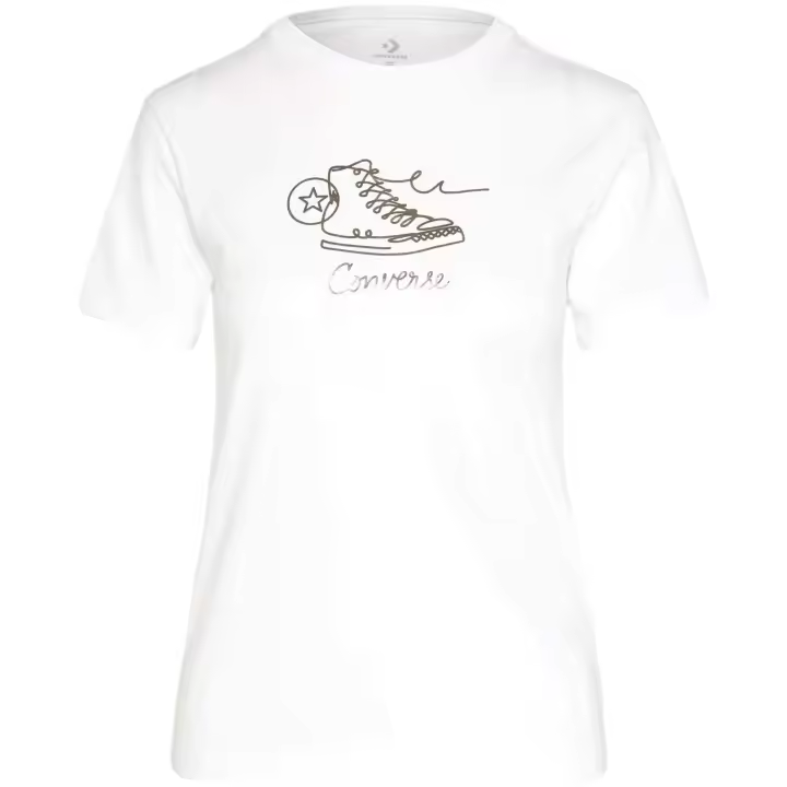 Camiseta marca Converse modelo 10024537-A01 para hombre en color blanco - 1