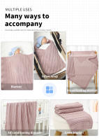 Mantas receptoras de Algodón para Bebés, 90x70cm, para niños y niños recien nacidos, Super suave, de Doble USO, para Cuna, cochecito, ropa de Cama, colcha sólida - details 2