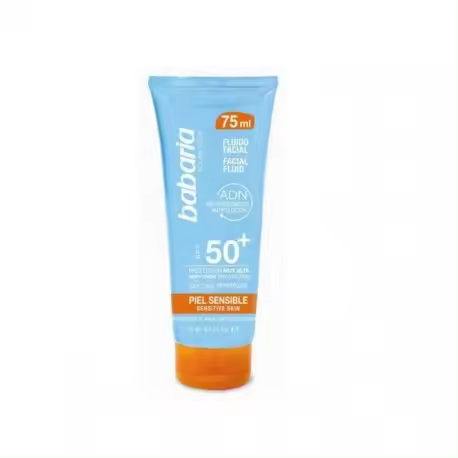 BABARIA PROTECTOR SOLAR FLUIDO FACIAL SPF50+ PIEL SENSIBLE 75ML - 1