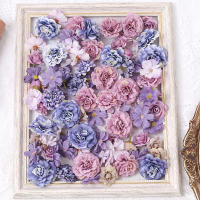 48Pcs Cabezas De Flores Artificiales De Seda Para Decoración De Hogar Fiesta Boda DIY Accesorios De Coronas De Flores Fake Para Decoración De Habitaciones - details 2