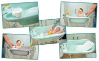 Olmitos - Cubeta Bañera para Bebé con Patas Plegables | Incluye Reductor Antideslizante y Termómetro de Agua, válvula de vaciado y cacito para agua | Desde 0+ Meses - details 6