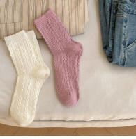 Calcetines Para Mujer Estilo Coreano Color Sólido Novedosos Retro Transpirables Para Escuela Calcetines Sueltos Para Niñas Cómodos - details 8