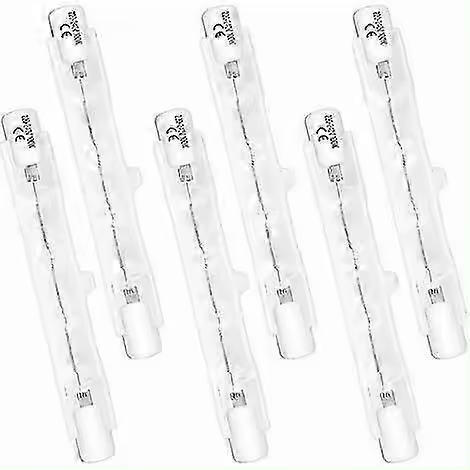 Lot De 6 Ampoule Halogene R7s 78mm 100w 230v, Dimmable Lampe Tube HalogNe, Blanc Chaud 2700k, 1500lm, Projecteur HalogNe LinAire, Pour LClairage De - 1