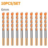 Juego De 10 Piezas De Brocas De Carburo De Tungsteno 6mm Para Taladro Eléctrico Cerámica Pared Azulejo Mármol Banda De Perforación Diamante - details 0
