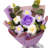 Bouquet De Flores Tejidas Decoración Para El Hogar Para Día Del Maestro Cumpleaños Aniversario Agradecimiento Día De La Madre Regalo Para Mujer - details 4