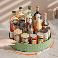Rack De Especias Giratorio De 360 Grados Para Cocina Soporte De Almacenamiento Rotativo No Eslipiente Para Cosméticos Y Sundries Ecológico - details 2