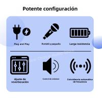 Nuevo Micrófono Inalámbrico Profesional ECHO Dual Canal UHF Para Fiesta Karaoke Iglesia Performance En Escenario Longitud De Distancia - details 1