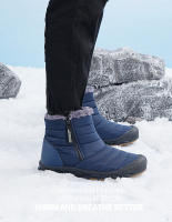 Botas De Invierno Para Hombres Y Mujeres Con Punta Ancha Y Suela De Goma Botines De Nieve Con Lining De Plush Abrazadura Media Para Senderismo - details 13