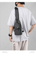 Bolsa De Pecho Antirrobo Para Hombre Pequeña Impermeable Con Malla De Almacenamiento Bolsa Transversal Deportiva Para Viajes Con Bolsillo Para Móvil - details 4