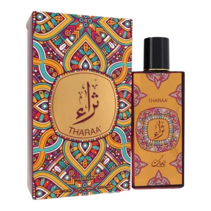 Nusuk - tharaa eau de parfum 100 ml unisex, intense and long-lasting balanced fragrance, spicy top, sweet heart and woody base