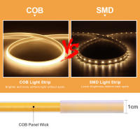 Tiras De Luz LED COB Suave Brillo Impermeables Para Iluminación De Habitaciones Cocinas Jardines Exterior 110V 220V Alta Luminosidad - details 2