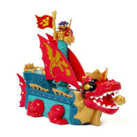 PIRATIX Dragon Ship – Barco Dragón de Piratix Todo Terreno 3 en 1: Tierra, Mar y Aire. Contiene 1 Barco Dragón, 1 Piratix Exclusivo, 1 Tesoro Exclusivo, 1 Bandera y 1 proyectil - details 0