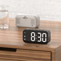 Reloj despertador LED con Control de voz, dispositivo Digital electrónico con enchufe, alarmas duales, temperatura, reloj de mesa, ajuste de brillo 12/24H - details 5