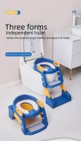 1-Pack Folding Toilet Potty Training Seat with Step Stool, Non-Slip Pad, Comfortable and Safe Toilet Trainer for Kids, Durable Plastic Design, Easy to Fold and Store, Suitable for Independent Use - details 0