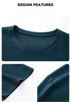 Camiseta De Hombre De Seda De Hielo Bambú Para Verano High End Base Superior Ropa Casual Transpirable Y De Secado Rápido - details 14