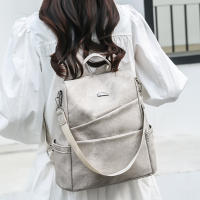 Mochila para mujer, nuevo estilo, moderna, versátil, antirrobo, de PU, de gran capacidad, de alta gama - details 16