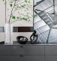 Mini Thinker Sculpture Ornaments Resin Black Modern Abstract Sculptures Desktop Decorations for Home Living Room Office,8.5*12.5cm - details 1