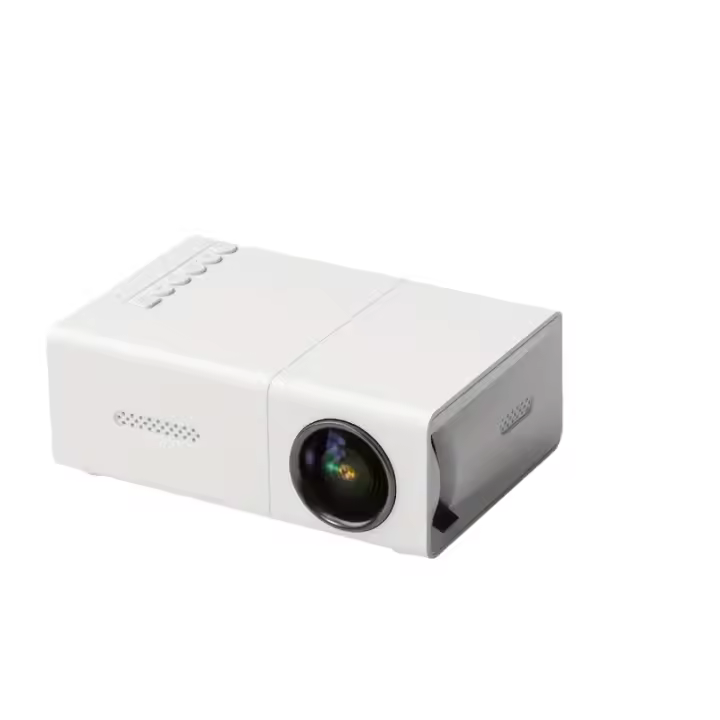 Proyector de interfaz enriquecida para el hogar, miniproyector LED with Alt incorporado de 4 Ω Y 5 W, portátil para cine al aire libre, para iOS películas-teléfono, color Blanco - 1
