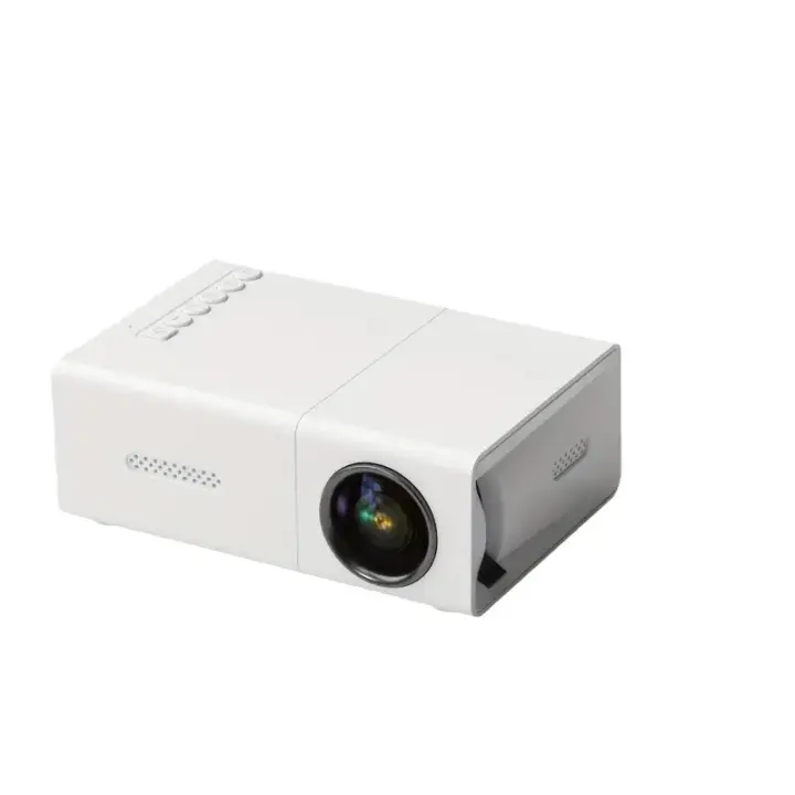 Proyector de interfaz enriquecida para el hogar, miniproyector LED with Alt incorporado de 4 Ω Y 5 W, portátil para cine al aire libre, para iOS películas-teléfono, color Blanco - 1