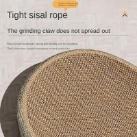 Cama De Rascado Para Gatos En Forma Oval Multifuncional Con Almohadilla De Descanso Para Interiores Material De Sisal - details 6