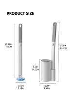 Cepillo De Limpieza Para Inodoro Desechable Con Soporte Y 18 Cabezas De Repuesto Desechables Herramientas De Baño Multifuncionales - details 7
