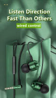 Auriculares magnéticos con cable para Gamer, cascos de Metal verde, estéreo de graves HiFi, 3,5mm, AUX o tipo C, micrófono HD, cancelación de ruido, uso cómodo - details 0