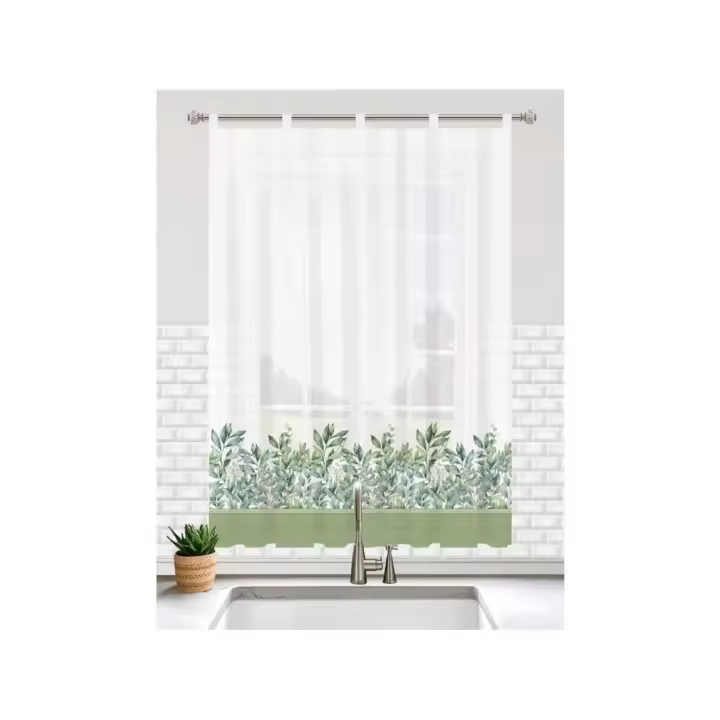 STARLEY - Cortinas de Cocina con Estampados Variados – 3 Tamaños Disponibles – Cortinas Decorativas para Ventanas Pequeñas y Grandes – Tela Fácil de Limpiar y Resistentes al Sol – Perfectas para Cocina, Comedor y Sala - 1