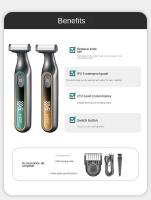 VGR Shaver Profesional Máquina De Afeitar Electrónica Impermeable Para Barba Con LED Trimmer De Cabello Portátil Para Hombres V-360 Doble Cuchilla Con Dispositivo De Afeitar - details 1