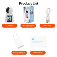 2.4G WIFI Cámara de seguridad inteligente para el hogar, Cámara de video-llamada bidireccional, cámara de seguridad interior inalámbrica 2,8 pulgadas pantalla 360 ° Wifi cámara, llamada activa, visión nocturna, detección de movimiento AI, 1080P HD Monitor - details 7