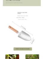 Juego De 5 Piezas De Jardín Con Pala Rascador Y Escarabajo Manija De Madera Para Plantas En Macetas Y Jardín Herramienta De Jardinería Para El Hogar - details 5