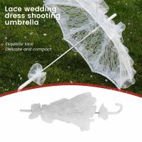 Bud Parasol de tiro de boda de encaje de seda - details 4