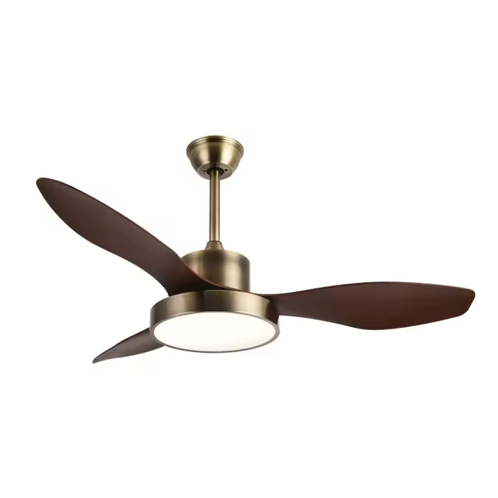 Fabrilamp Ventilador DC Hayate 48w 4080lm Cuero/roble 3 Asp 39/54x120x120cm 3000-4000-6000k C/remoto, Memoria Y Temporizador - 1