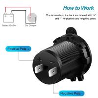 Enchufe De Cigarrillo Para Coche 12V 24V Adaptador De Plug Para Motocicletas Jack De Cigarrillos Multi-Enchufe Para Barco Camión RV ATV - details 1