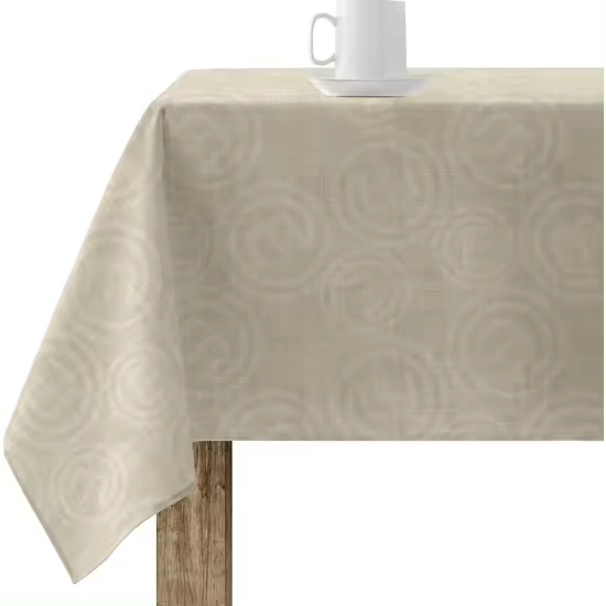 BL BELUM  Mantel Resinado Antimanchas MasterChef Modelo: 0400-78 Tejido: 100% Algodón - Mantel NO Hule tacto algodón muy suave - Mantel Impermeable repelente líquidos - Mantel Elegante Made By BL BELUM - Mantel No traspasan Líquidos Made Spain - 1