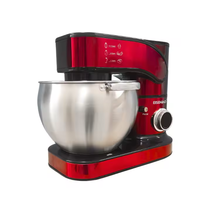 Batidora Amasadora Eisenbach 12 L - 12 Velocidades, Motor Potente 2800W - Accesorios Incluidos para amasar, batir y mezclar - Bol de 12L en Acero Inoxidable - Pantalla Táctil LED - 1