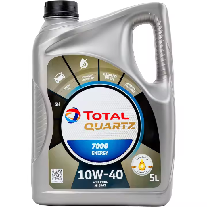 Total Aceite Lubricante de Motor Total Quartz 7000 Energy 10W-40 5 Litros - 1