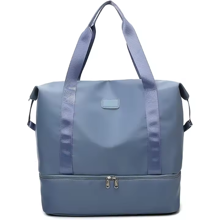 Bolsa de viaje type Lona, Bolsa de Hombre impermeable para fin de semanapara Mujeres y Hombres, Bolsa de viaje para Natación, Bolsa de Gimnasio, Bolsa plegable y expandible, Liviana - 1