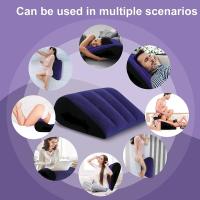 Cojín Inflable De Viaje Multifuncional Soporte Lumbar Para Yoga En Posiciones De Viaje Almohada De Cúspide De Poliéster PVC - details 2