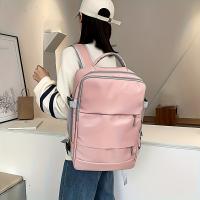 Mochila de viaje de gran capacidad para mujer, bolso de día informal, impermeable, antirrobo, con correa de equipaje y puerto de carga USB - details 9