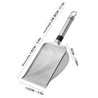 Escobilla De Aseo Para Mascotas De Aleación De Aluminio Y Acero Inoxidable Con Mango Duradero Shovel Para Poop De Gatos - details 4
