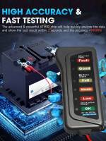 Testizador De Batería Automóvil 12V LCD Digital Analizador De Sistema De Auto Verificación De Arranque De Alternador - details 2