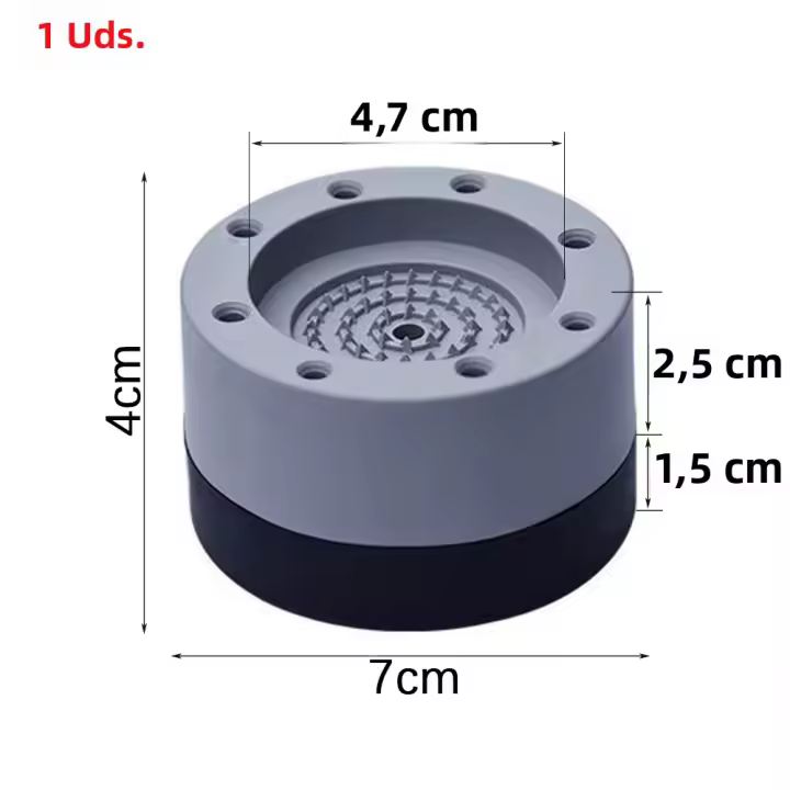 Pies Antivibración De Goma Para Máquina De Lavar Silenciador De Deslizamiento Soporte De Muelle Accesorios De Soporte Para Muebles - 1