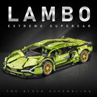 Bloques De Construcción Técnicas Bugatti Y Lamborghini Modelo De Carrera De Alta Velocidad Juguetes Para Niños Regalos Para Niños - details 3