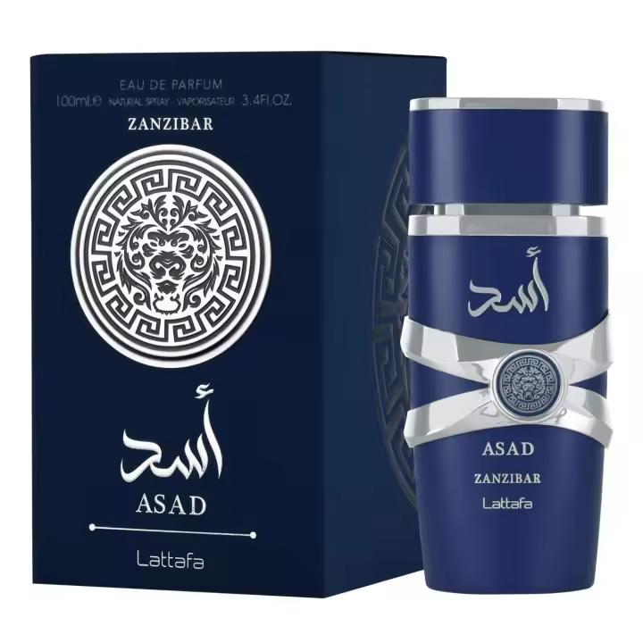 Perfume Lattafa Asad Zanzibar ORIGINAL para Hombres - Fragancia Tropical Fresca de Verano 100ml - Eau de Parfum Masculino de Larga Duración - 1
