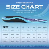 Plantilla de Fibra de Carbono Poron Amortiguación talón Arco de Apoyo Plantillas de zapatos Pad Running Sport Zapato Insertar tamaño 35-48 - details 9