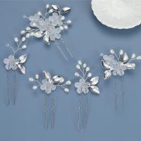 5 Pcs Clip Para El Cabello De Flor De Cristal Y Perla Elegante Accesorios De Cabello Para Mujer Joyas Preciosas Para Boda Y Fiesta Clásica - details 6