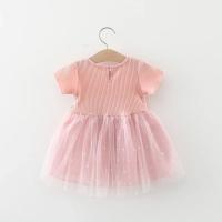Vestido De Bebé Para Verano Con Decoración De Flores Vestido De Princesa Para Fiesta De Cumpleaños Para Niñas Ropa De Bebé Material De Algodón Estilo Dulce - details 3